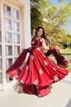 Nsr 891 Pure Fendy Silk Designer Anarkali Kurti With Sharara Dupatta Wholesale In India